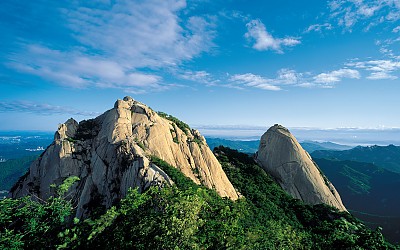 612 초보자 시절 촬영한 북한산 백운대와 인수봉