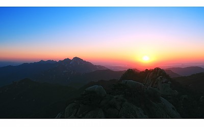 도봉산에서본  일몰..