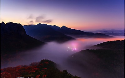 주왕산 여명 소야곡