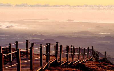 우도와 일출봉이 보이는 풍경