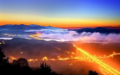 양수리 새벽