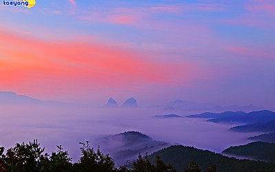 마이산여명과운해.