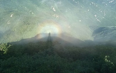 운장산에서 브로켄을 보았습니다.
