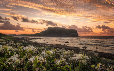 광치기해변에서