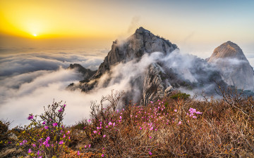 일몰빛의 북한산