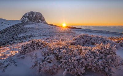 웟세오름 전망대 일출