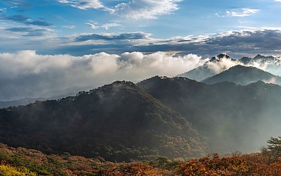 속리산 아침