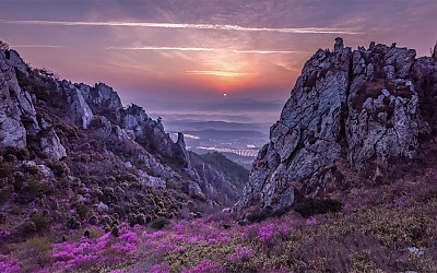 덕룡산 해돋이