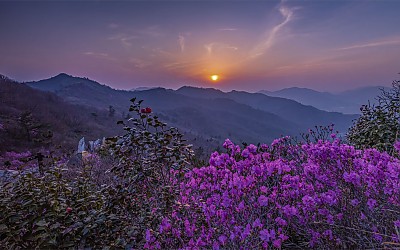덕룡산 해넘이