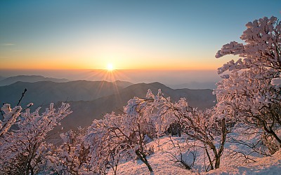 춘설 덕유산
