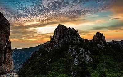 설악 일출때