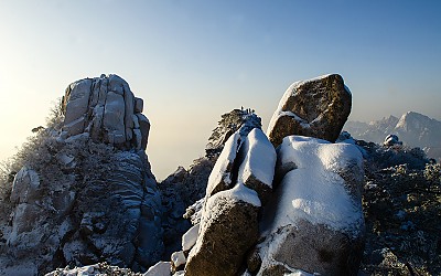 도봉산의 설경.