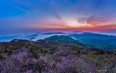 덕유산의새벽시간