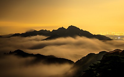 도봉산여명과운해