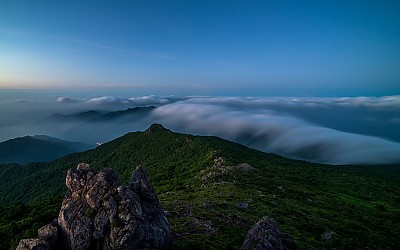 지리산촛대봉운해