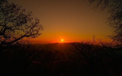 강열했던 오대산의 일출