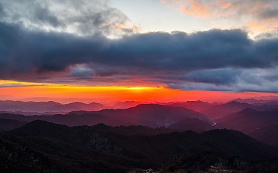 지리산 일출과 여명