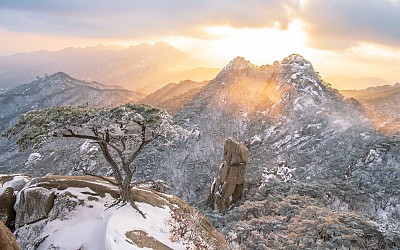 도봉산 설경