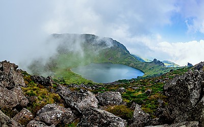 한라산 백록담 풍경