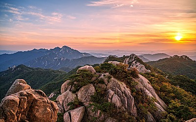 도봉산  일몰..