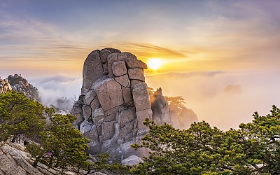 도봉산의 아침