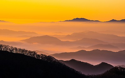 운장산 산그리매
