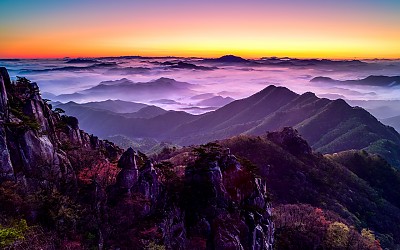 대둔산 여명