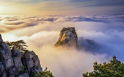 목욕중인 만장봉