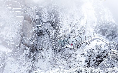 도봉산의  계단