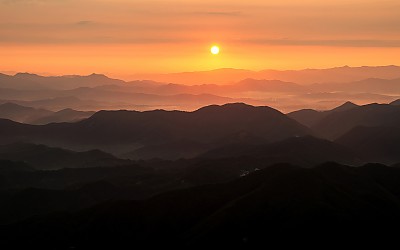 대둔산 日沒