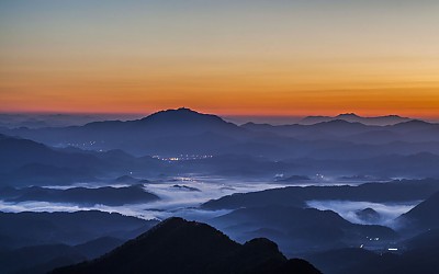 대둔산 여명