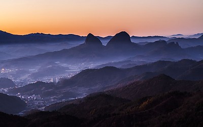 마이산 여명