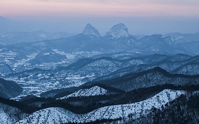 마이산에 눈이내린날