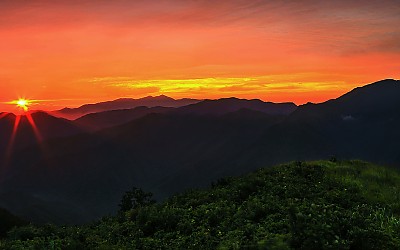 지리산 여명 일출