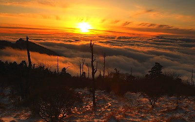 제석봉에서본 겨울낙조