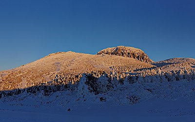 석양의 한라산