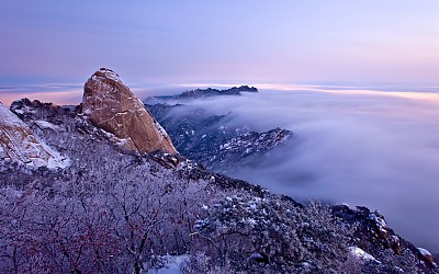북한산 겨울운해