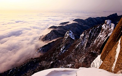 용암봉겨울운해