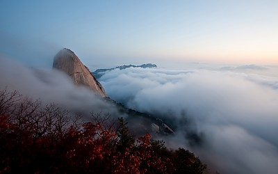 북한산 운해