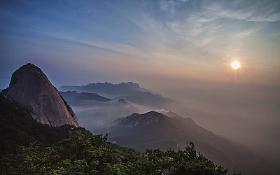 북한산의 일출