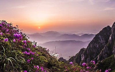 월출산의 아침