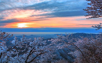 가지산 얼음꽃