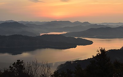 대청호반의 아침풍경