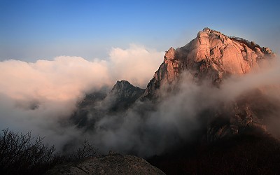 백운대 운해