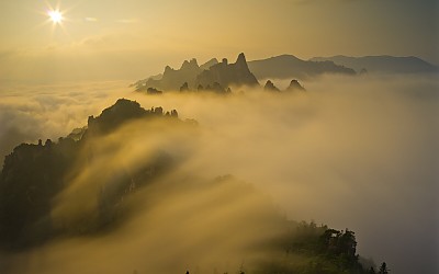 설악산 일몰
