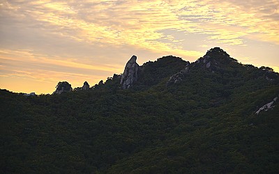 우이남능선의 일몰