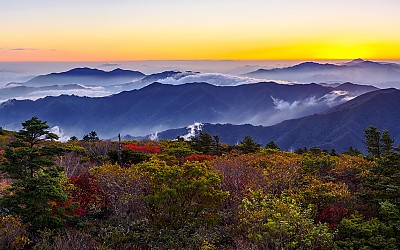 오늘아침 덕유