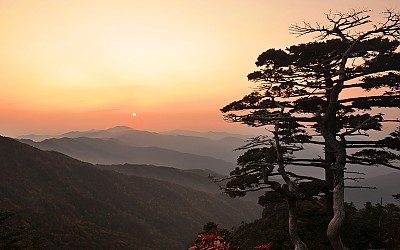 반야봉 일몰