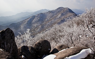 팔공산 첫눈