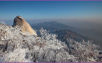 인수봉의 겨울